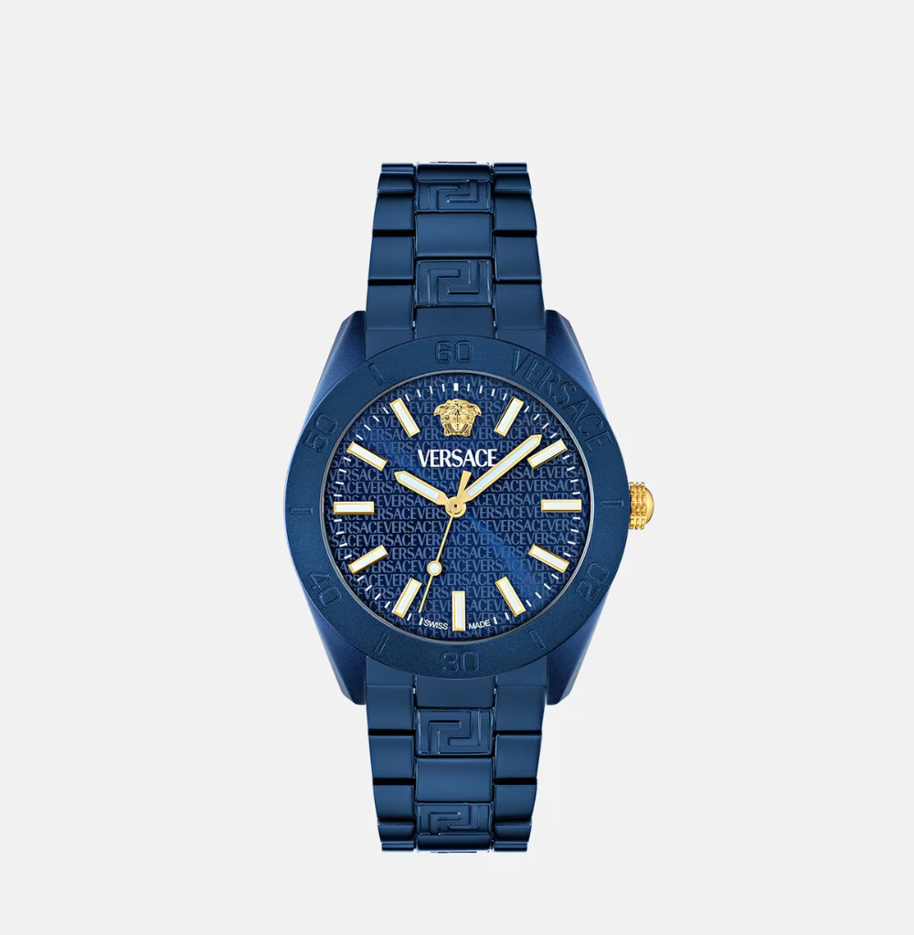VERSACE V-DOME WATCH BLUE