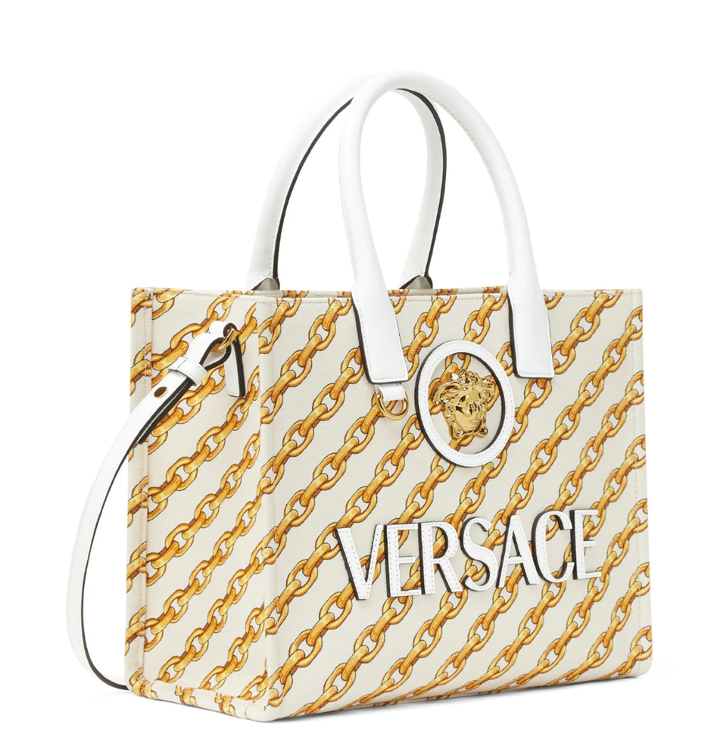Versace La Medusa Large Tote Bag, Neutrals