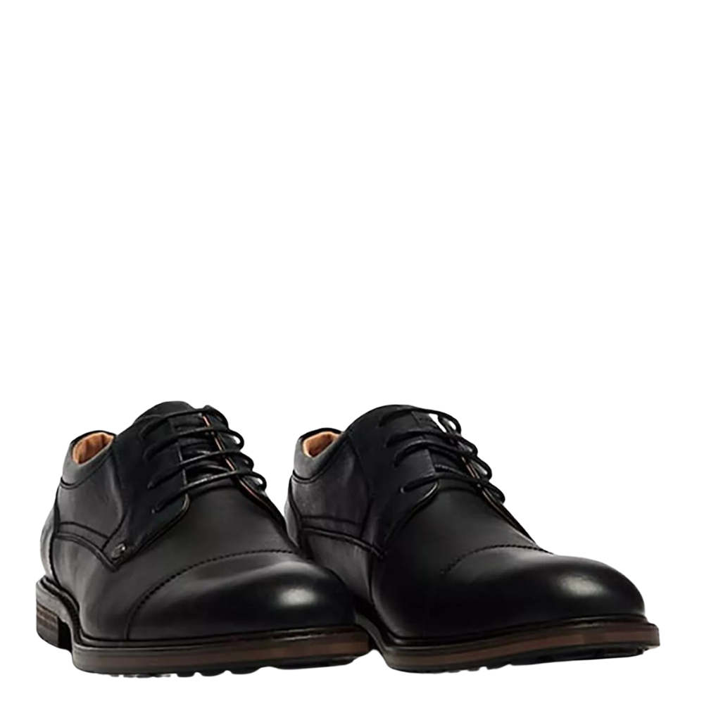 Rodd & Gunn Darfield Leather Derby Shoes, Onyx Wash
