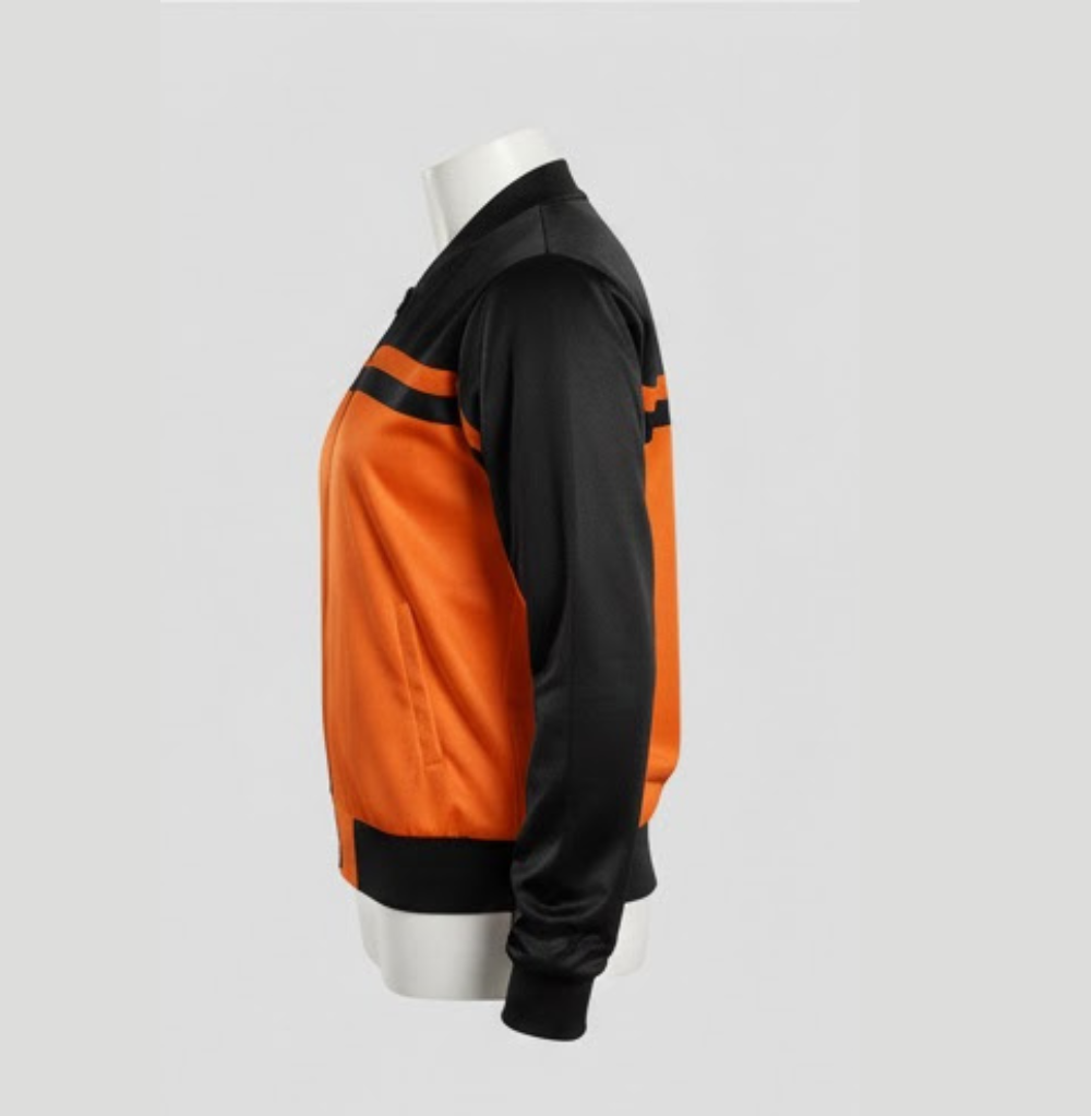 Balera Sporty Stripe Bomber Jacket Ember