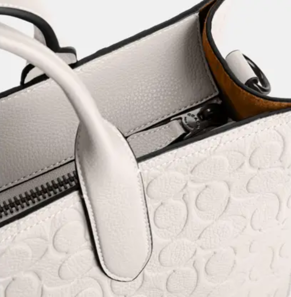Coach Gotham Tall Tote In Signature Leather - Chalk