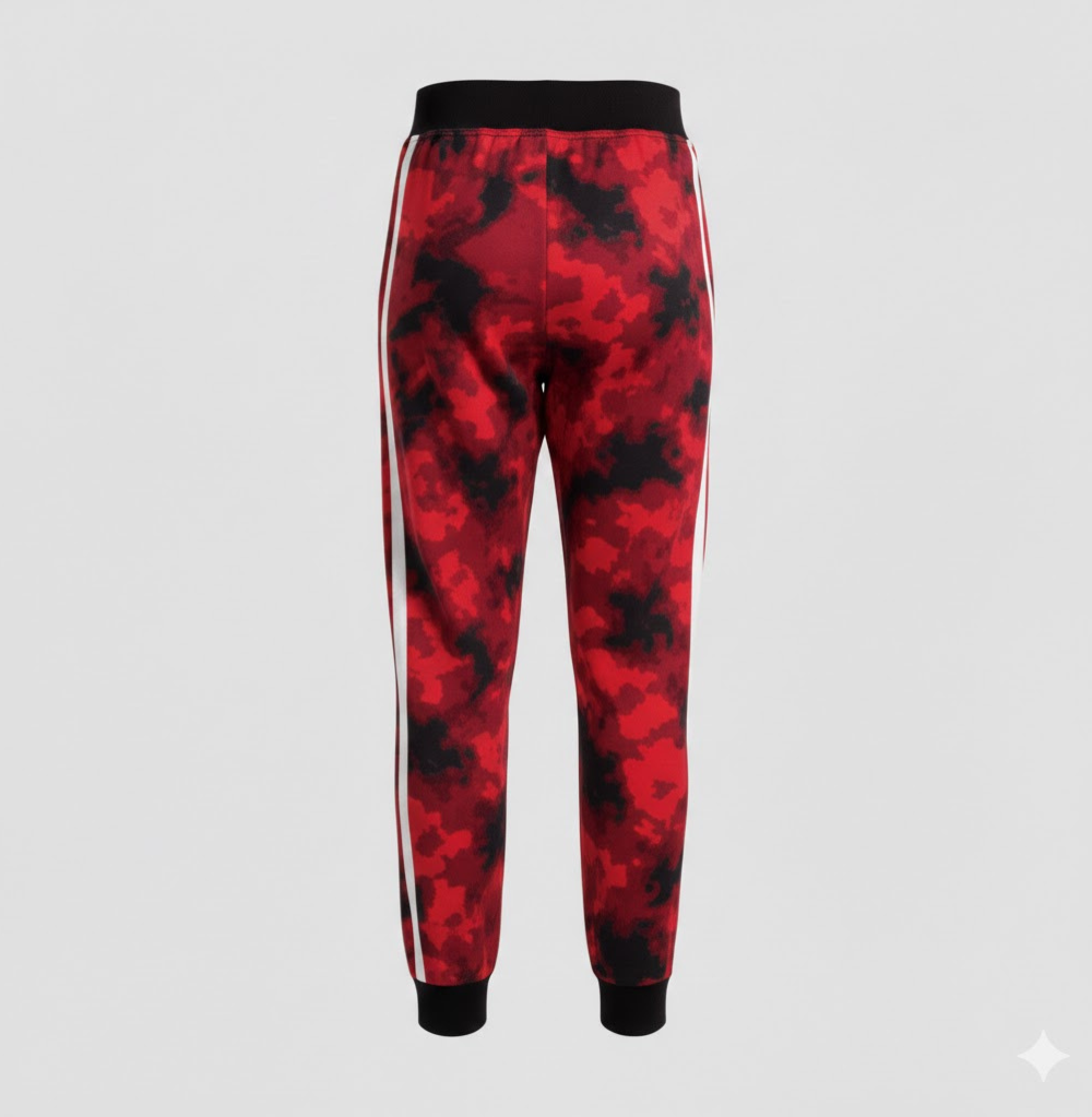 Balera Graphic Print Track Pants, Red
