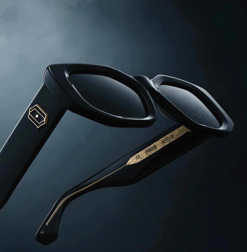 James Oro Shadow Noir Amour Sunglasses