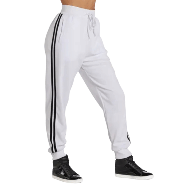 Balera Side Stripe Track Pants, White