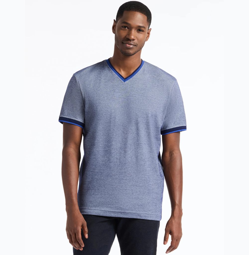 Robert Graham Holton Short Sleeve T-Shirt Navy