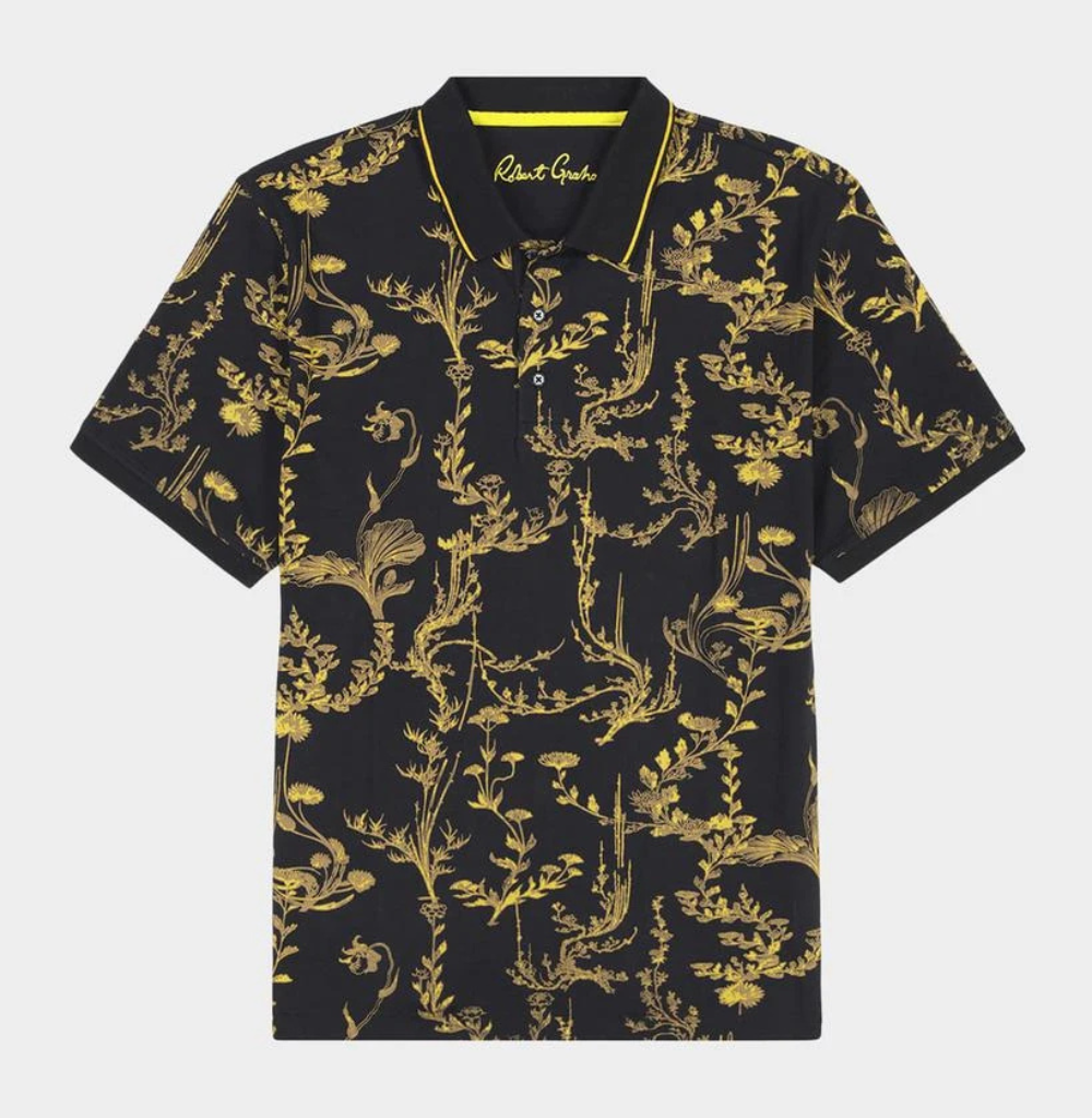 Robert Graham Vakos Floral Cotton Polo Shirt