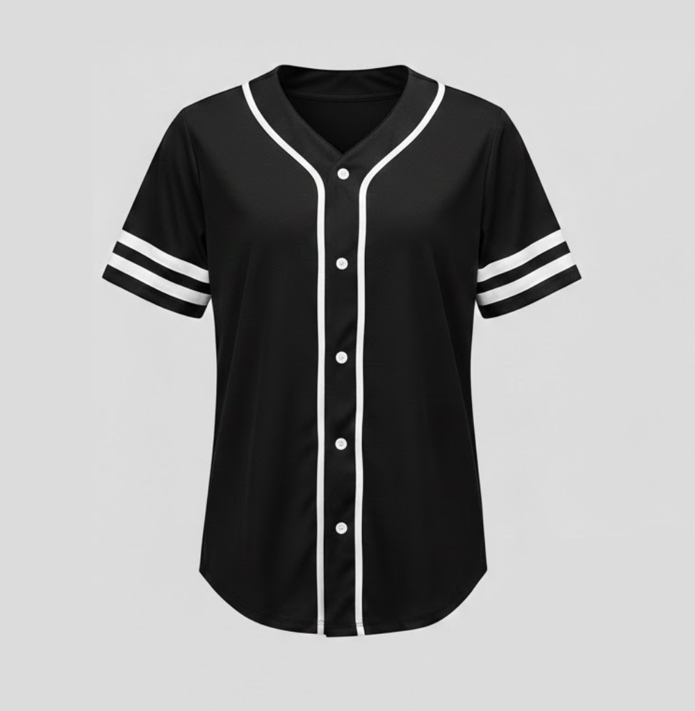Balera Oversized Baseball Jersey Black