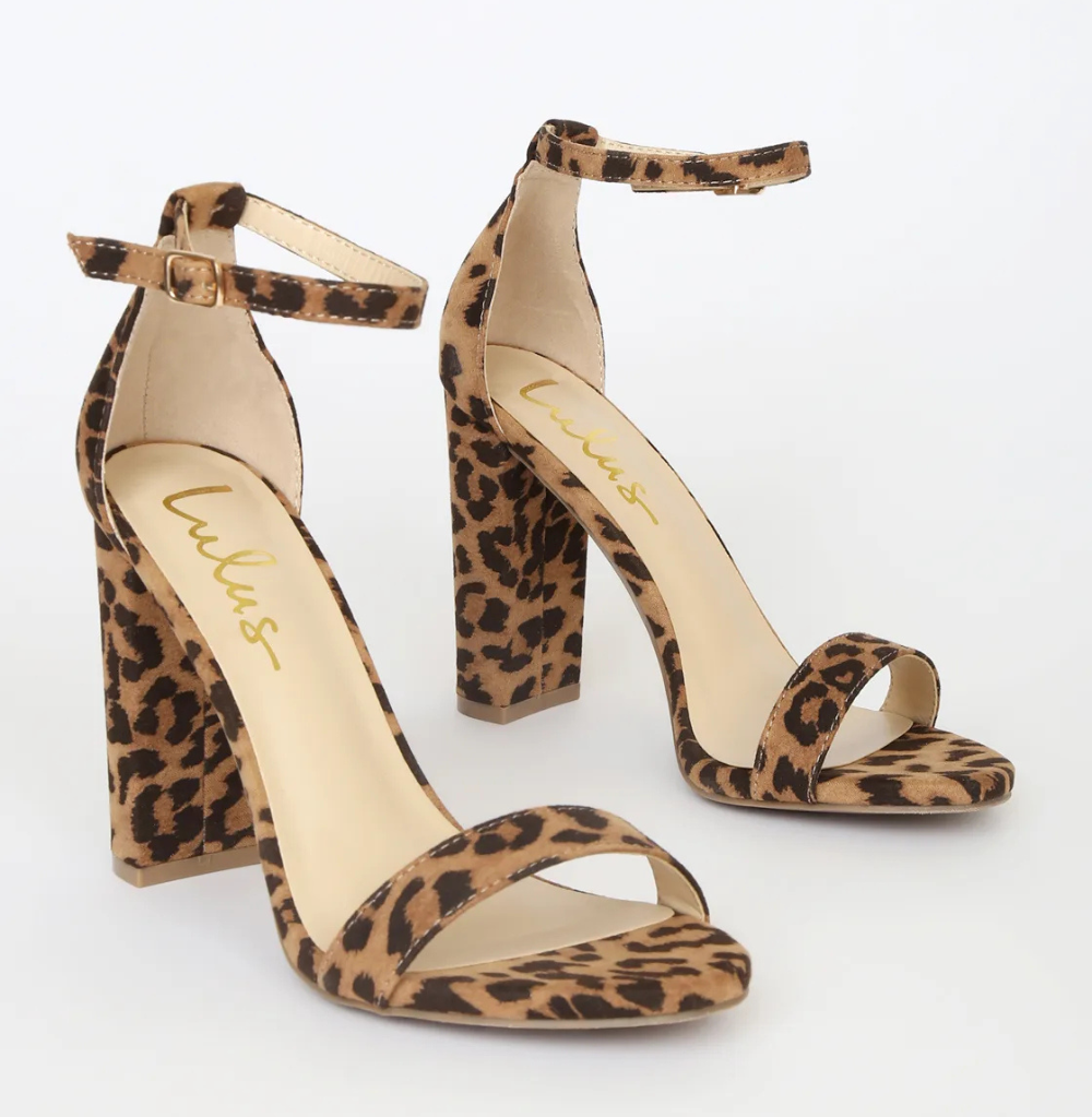 Lulus Taylor Brown Leopard Print Suede Ankle Strap Heels