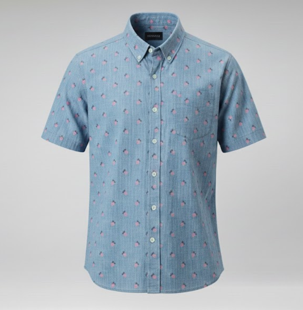 Bonobos Berry Breeze Button-Down Short Sleeve Prominent Fit Shirt