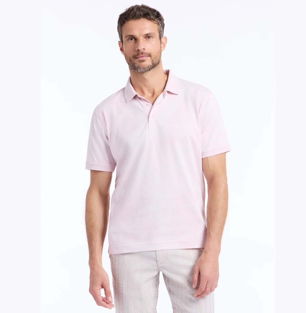 Robert Graham Linford Short Sleeve Polo LT. Pink