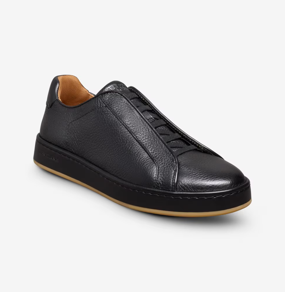 Allen Edmonds Banks Court Slip-on Stretch-lace Black Leather Sneaker