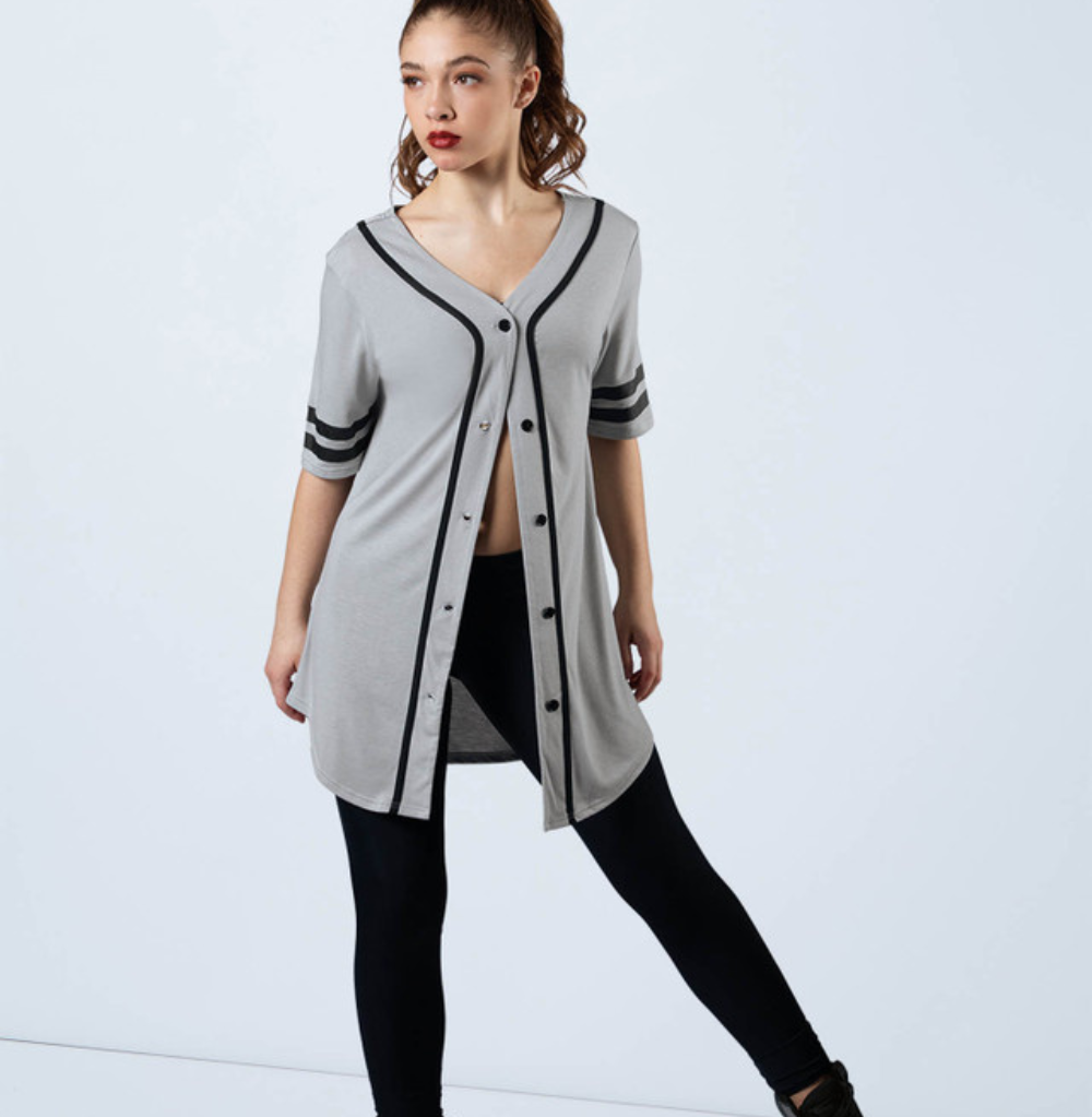 Balera Oversize Baseball Jersey Soft Gray