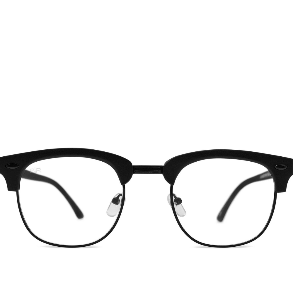 Shady Rays Oakmont Black Browline Clear Glasses