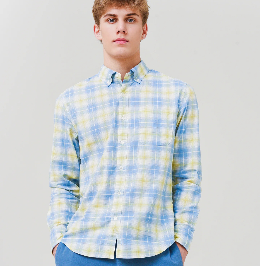Bonobos SLIM FIT Long Sleeve Button-Down Shirt Breezy Ripley Plaid